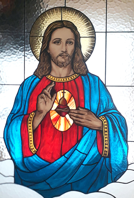 vitral jesús sagrado corazón